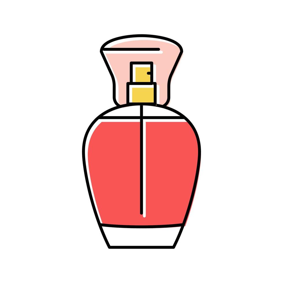 producto fragancia botella perfume color icono vector ilustración