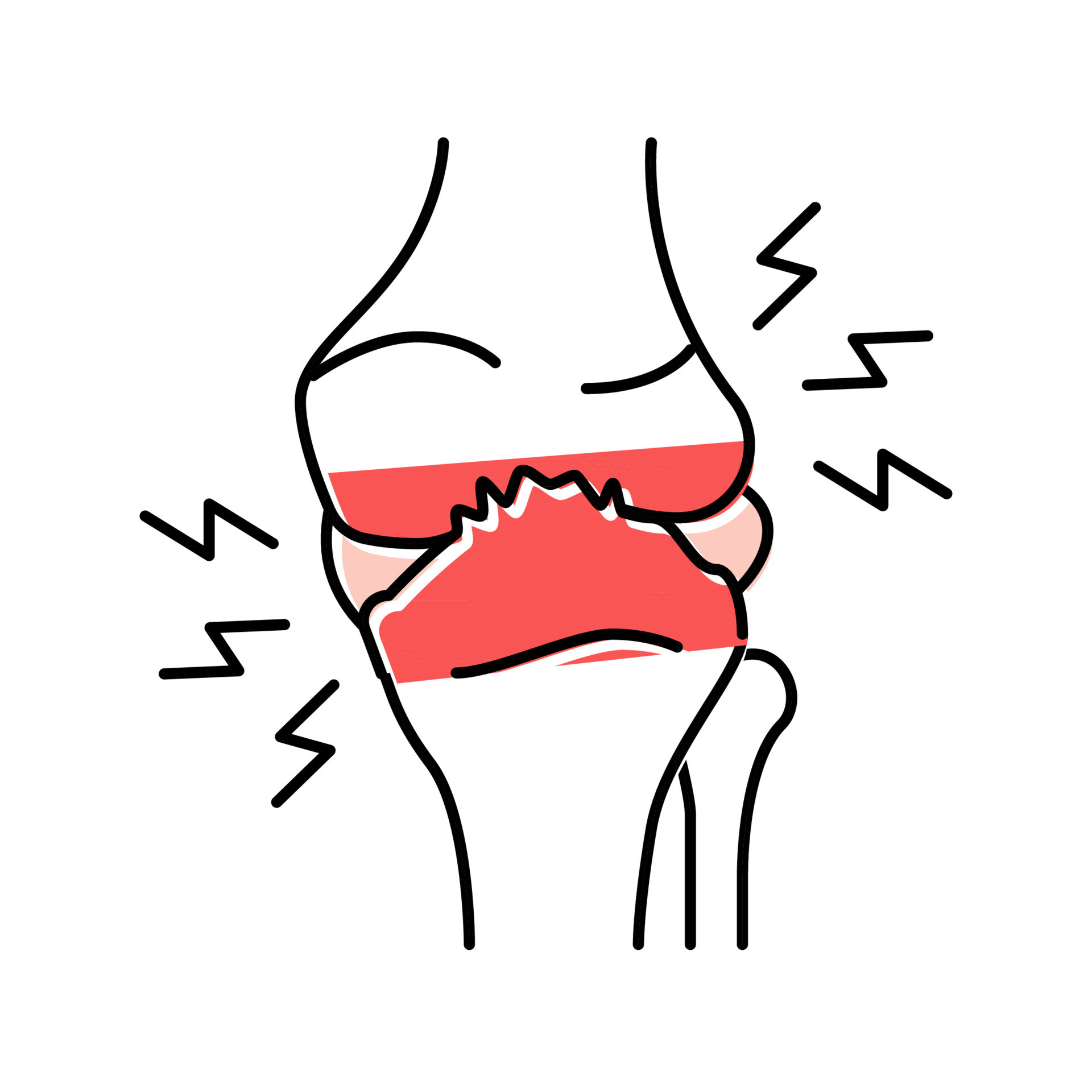 osteoarthritis health problem color icon vector illustration 19588594