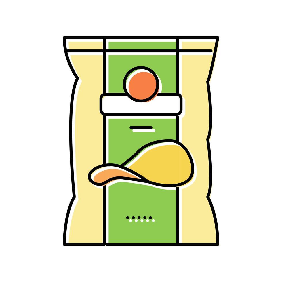 snack potato vegetable color icon vector illustration