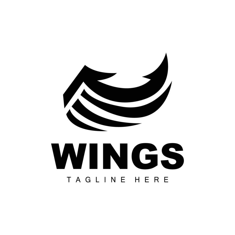 Wings Logo, Phoenix Logo, Bird Wing Vector, Template Illustration, Wing Brand Design vector