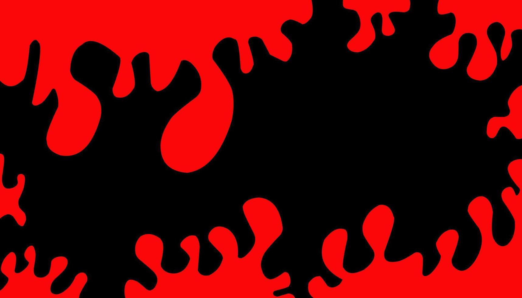 Black color illustration background with red liquid vector