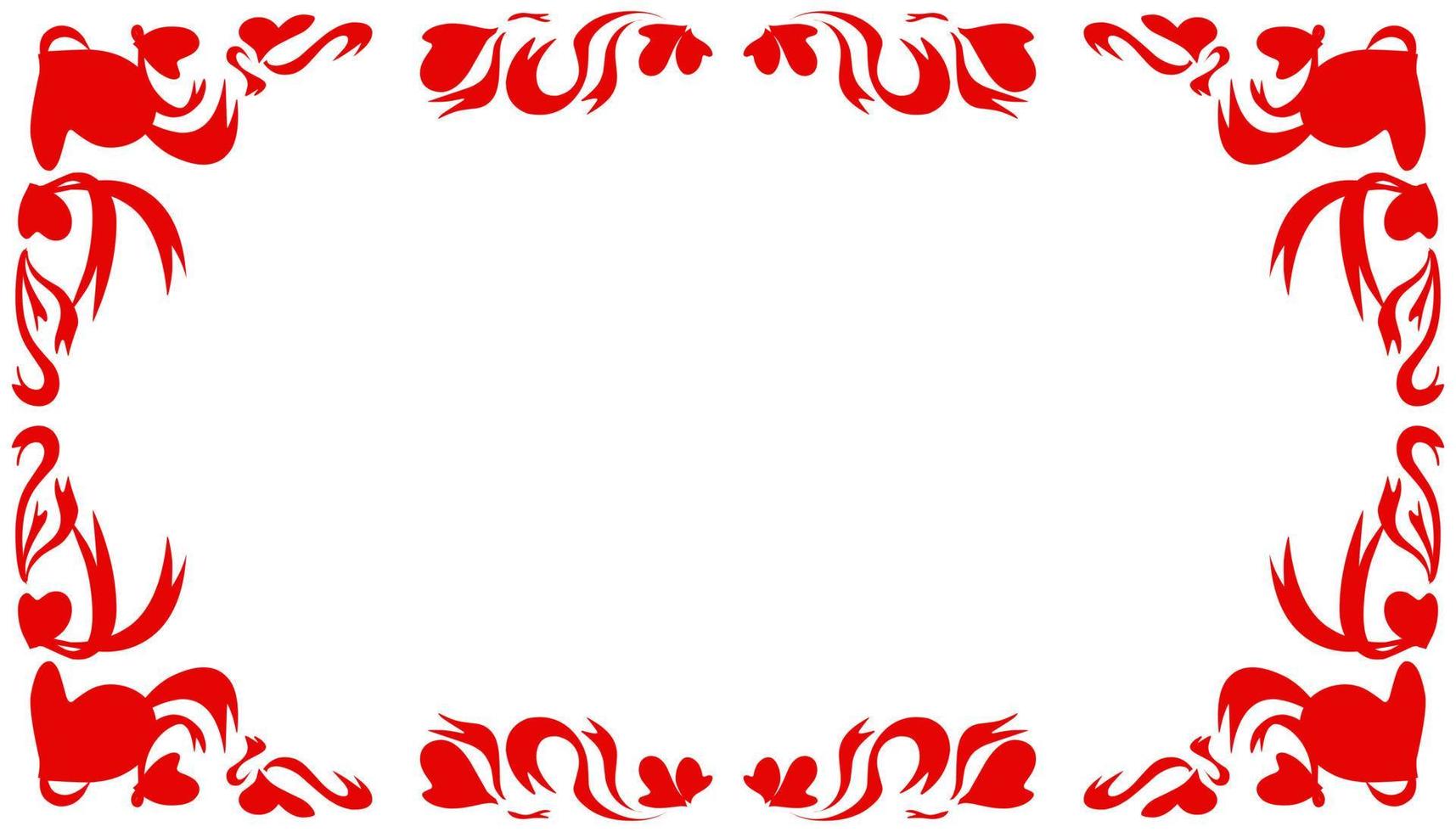 Abstract background with a red frame vector