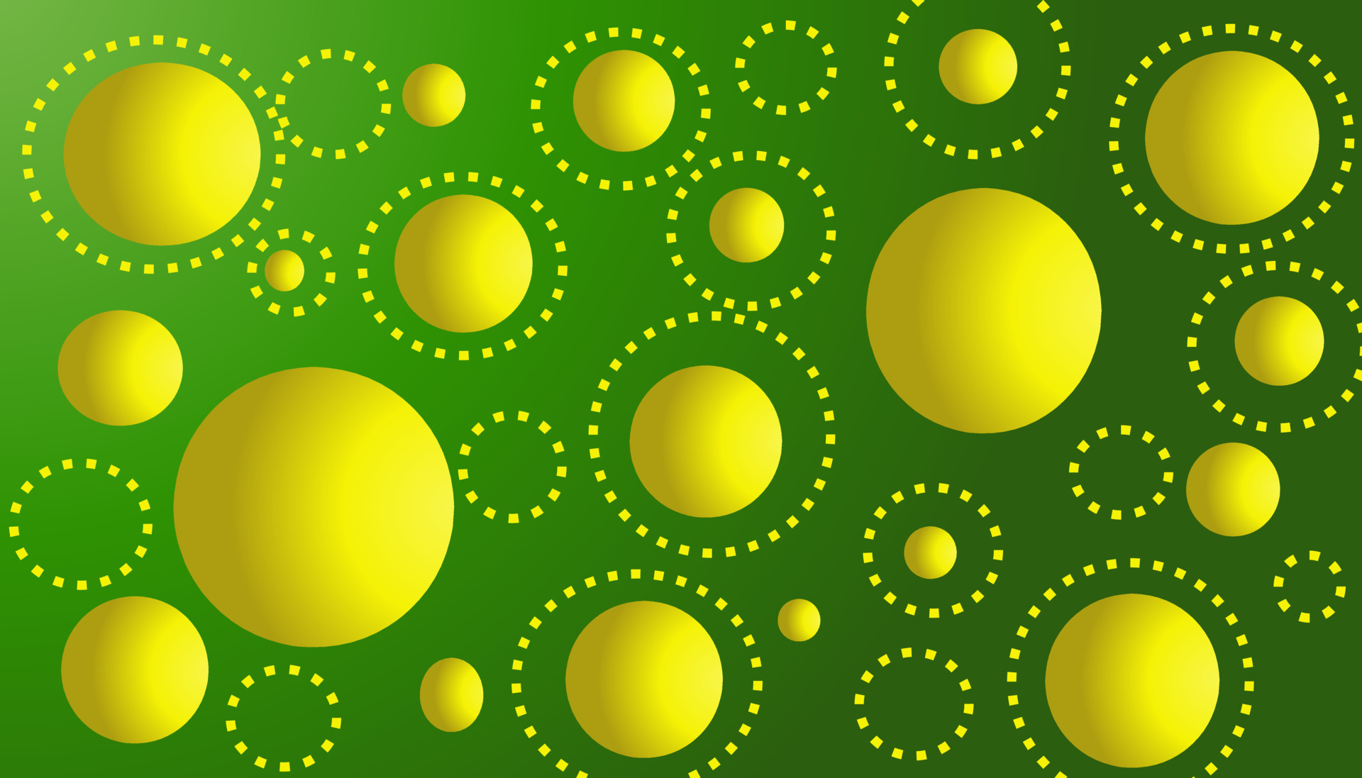 Abstract background with gradient yellow spots on green background