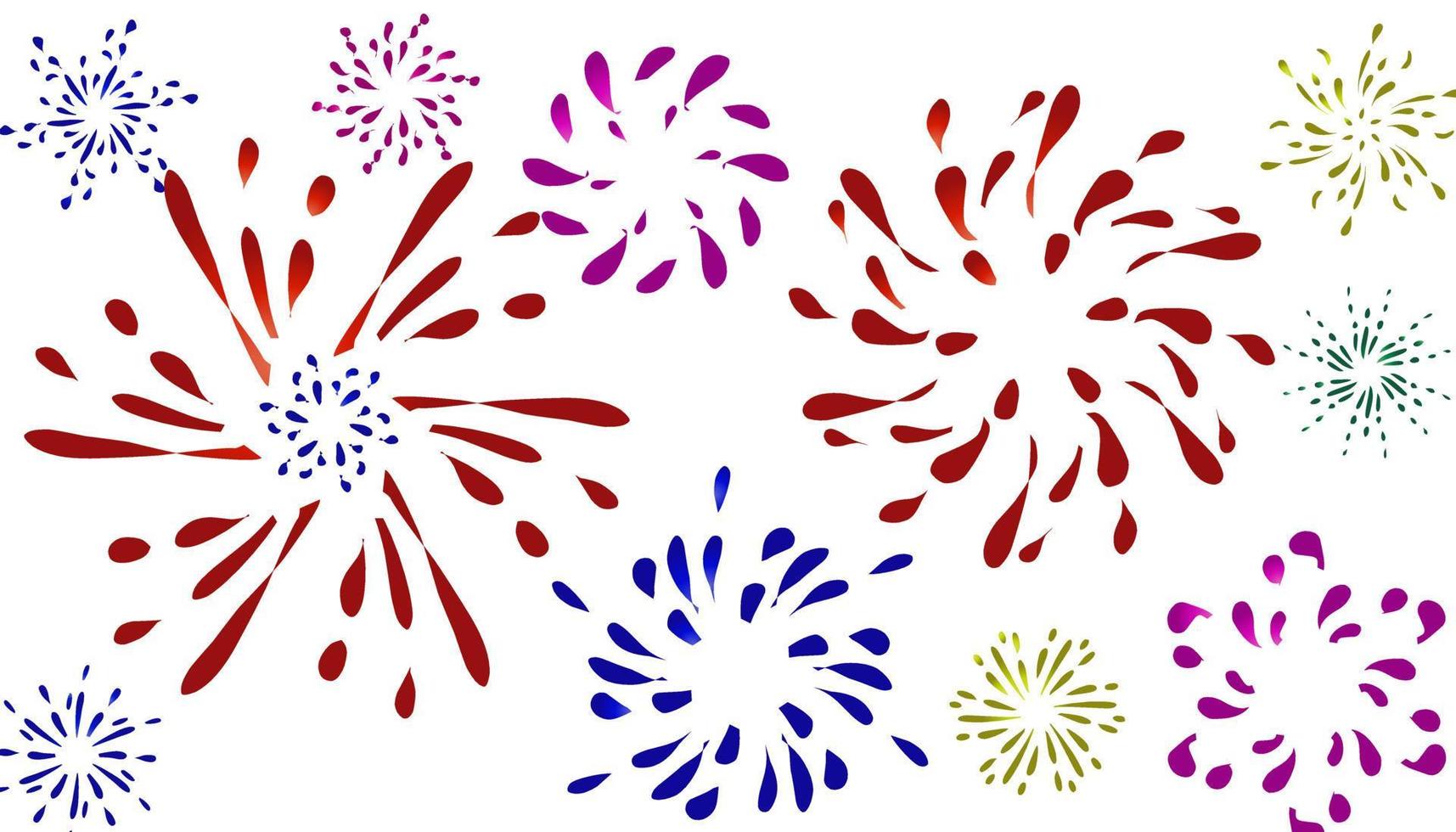 Abstract background with colorful fireworks pattern vector