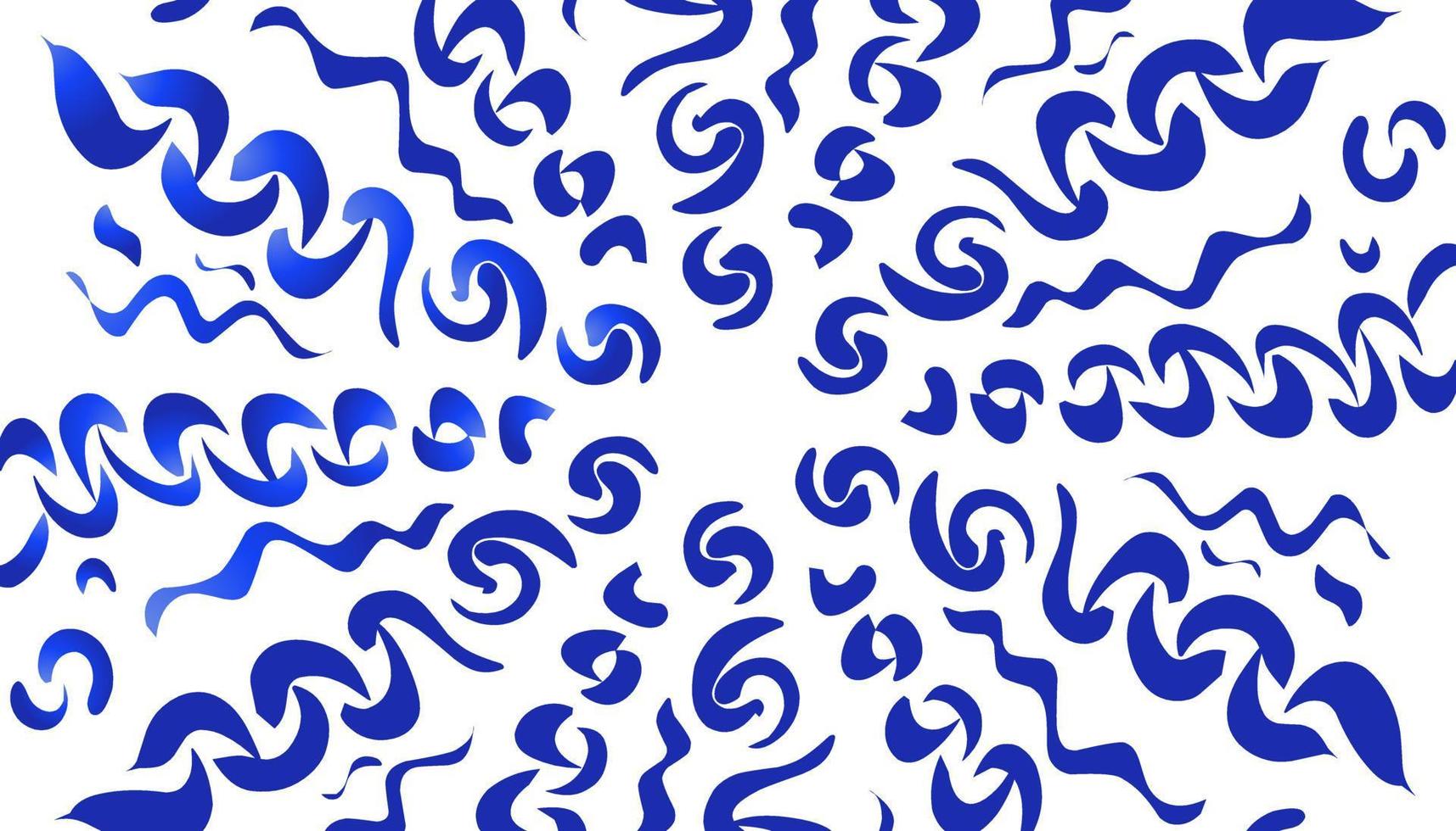 Abstract background with random doodles in blue vector