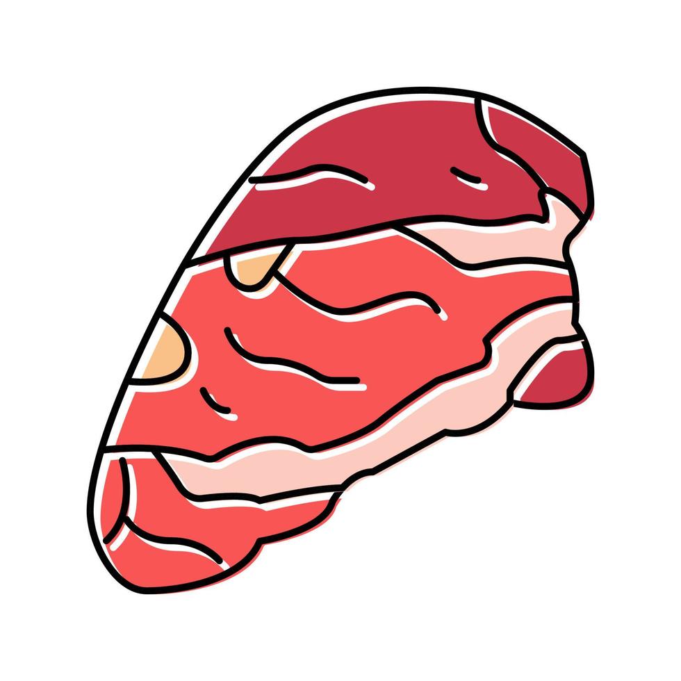 ilustración de vector de icono de color de carne de res chuck