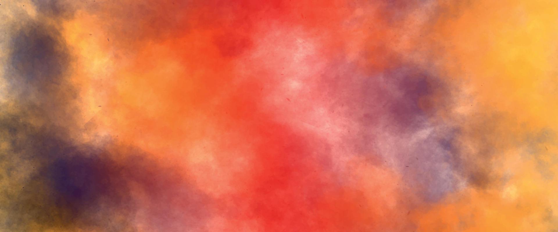 Colorful grunge art painting. Effect of light hot colored of sunset clouds cloud on the sunset sky background. Burning background. Abstract watercolor grunge background design. vector