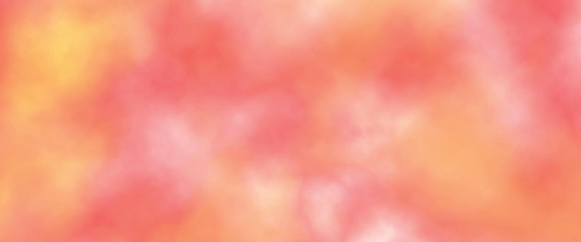 red and yellow background, abstract watercolor background with space. colorful sunrise or sunset colors in cloudy shapes. beautiful texture of yellow in hand painted watercolor background. vector