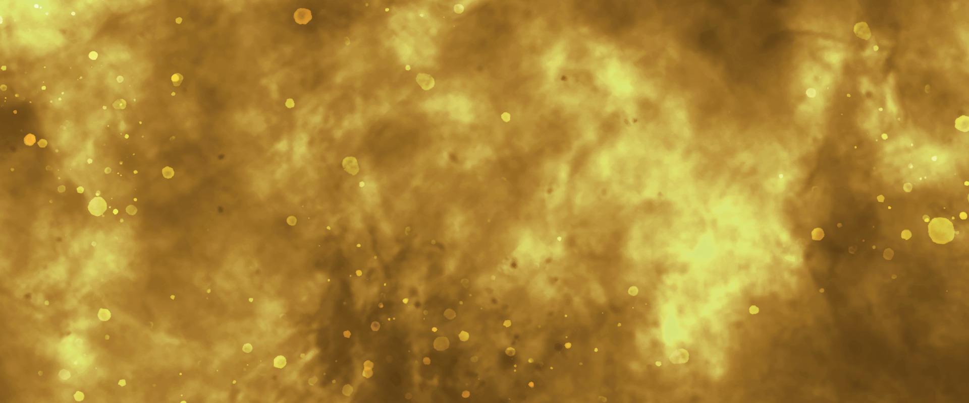 Digital painting of gold texture background. Yellow golden stone concrete texture. Watercolor background with grunge. Glowing golden particles on foil background. Golden warm abstract sunny background vector