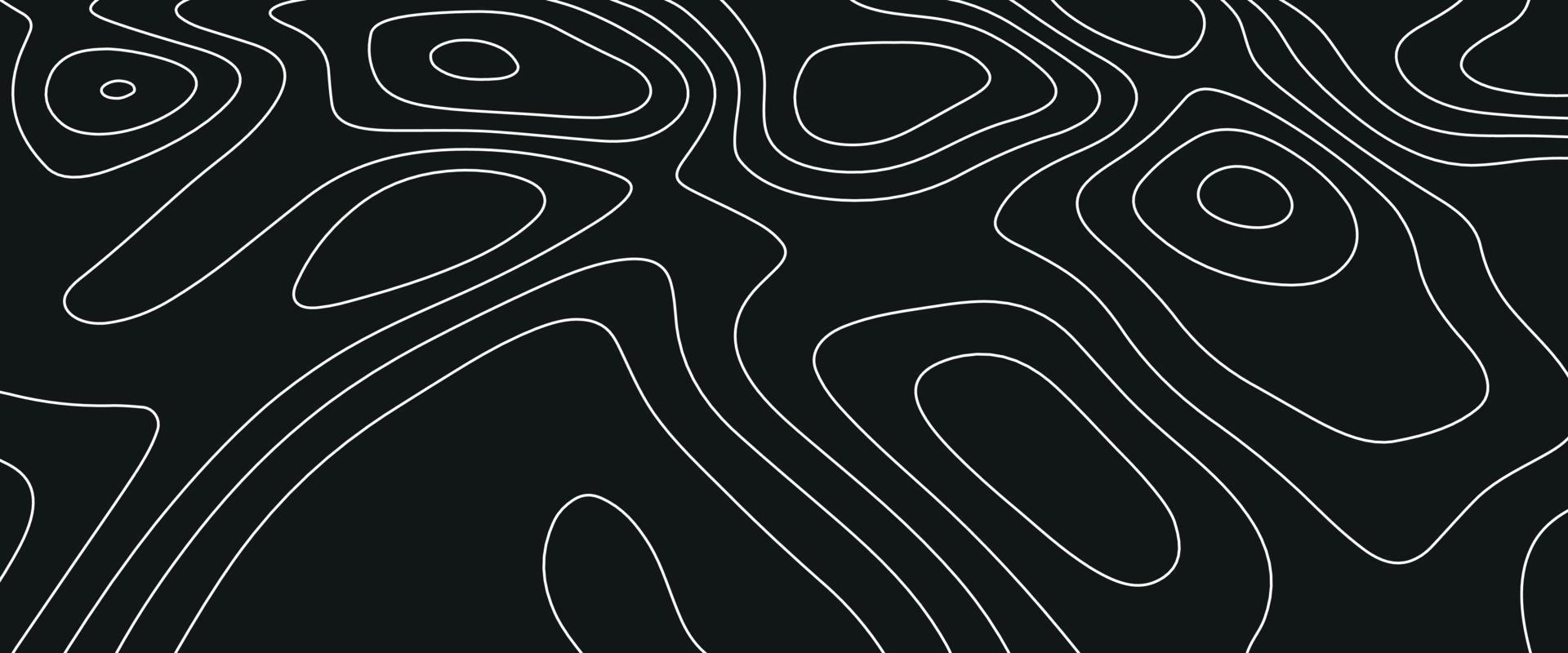 Topographic background and texture. abstraction with place for text. Topo backdrop lines, contour, geographic grid. Modern black and white topographic contours lines of mountains. Topography map art vector