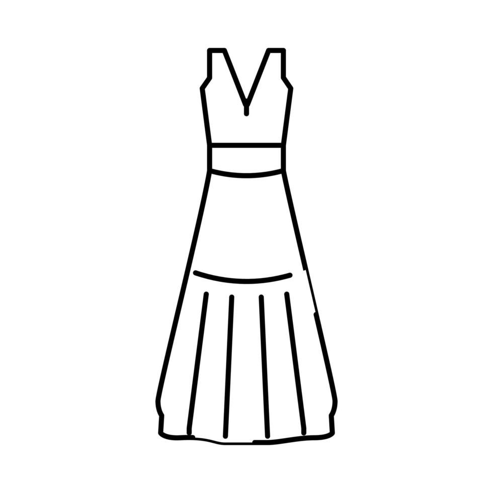 columna vestido de novia línea icono vector ilustración