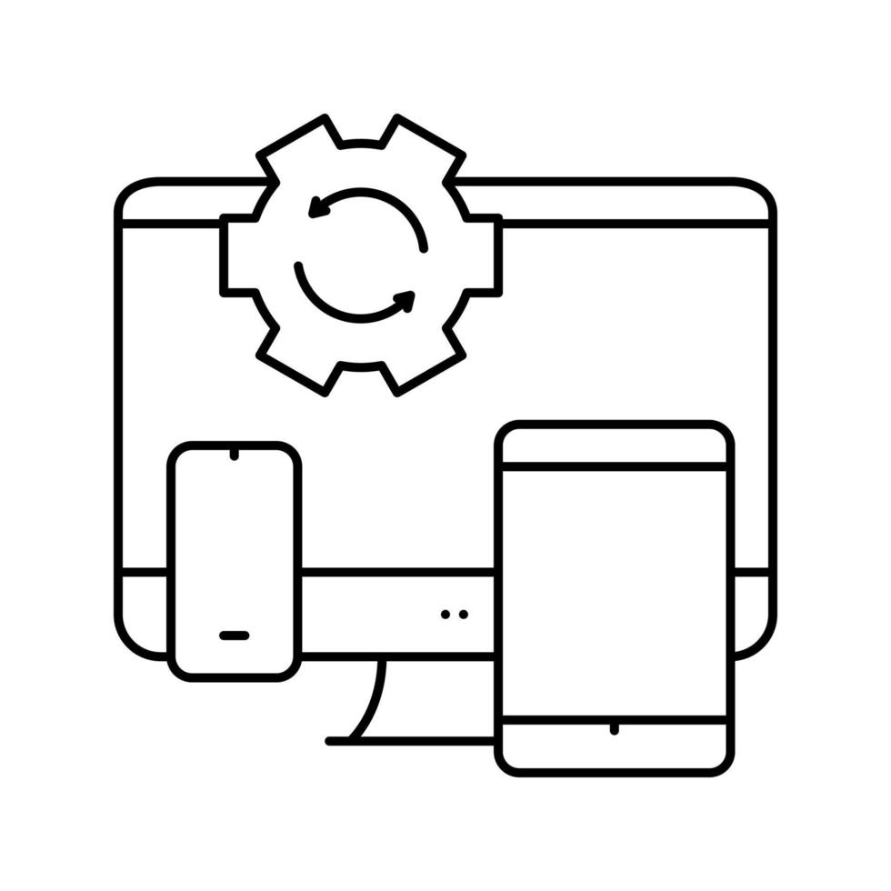 technics optimize line icon vector illustration
