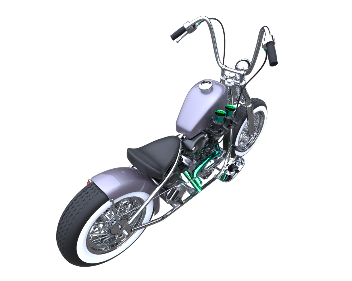 Motorcycle isolated on transparent background. 3d rendering - illustration png