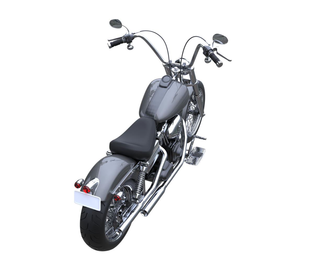 Motorcycle isolated on transparent background. 3d rendering - illustration png