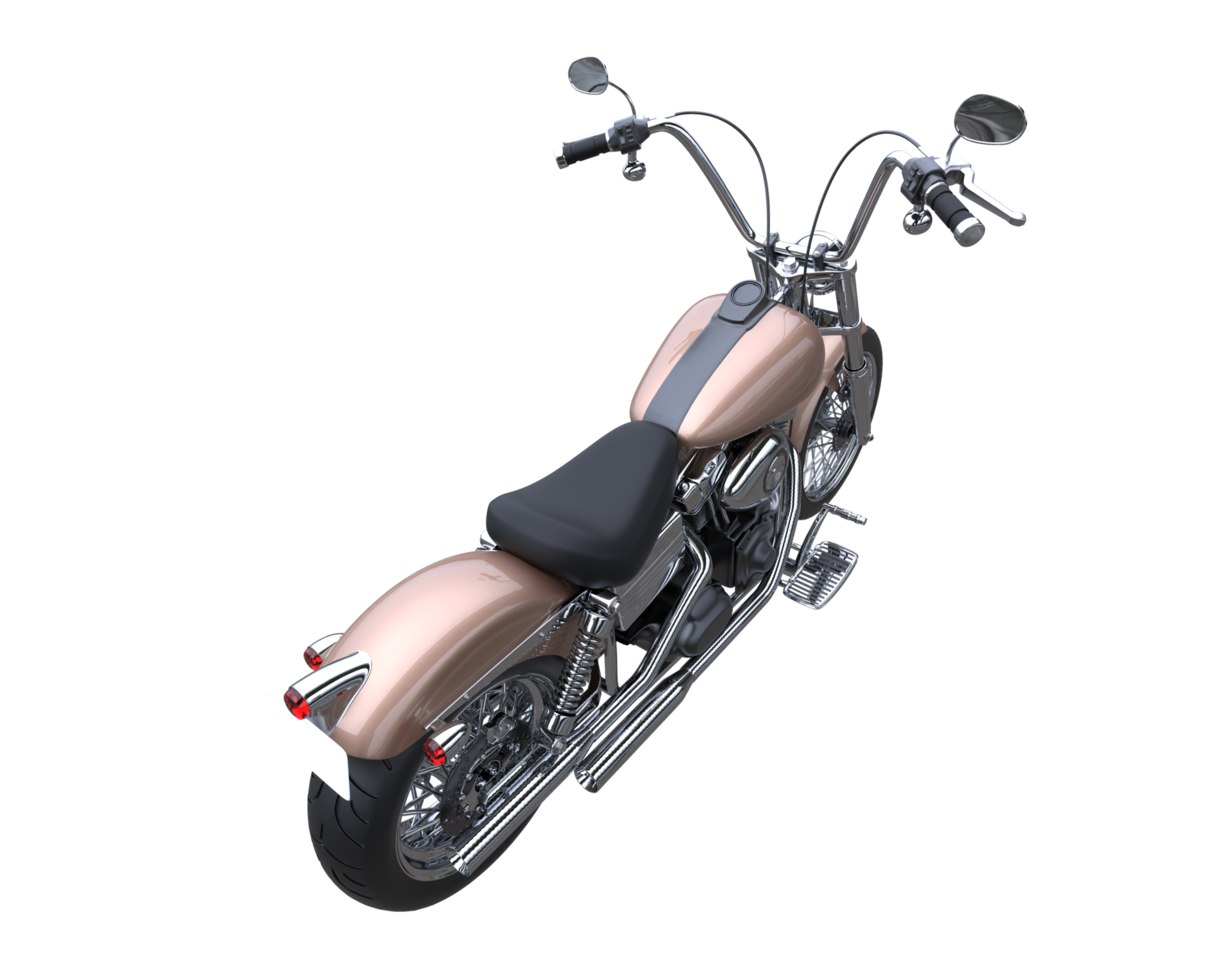 Motorrad isoliert auf transparentem Hintergrund. 3D-Rendering - Abbildung png