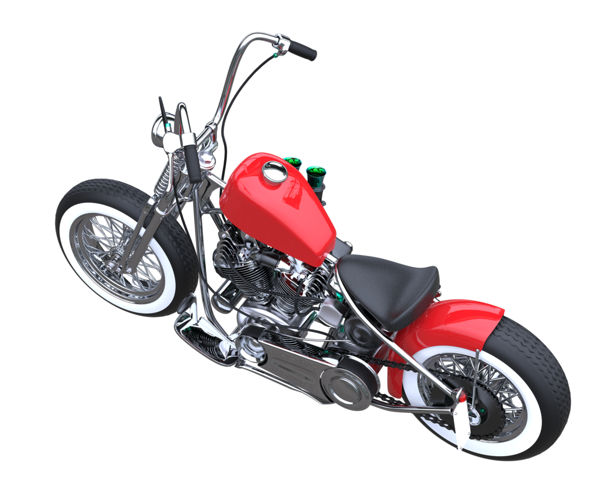 Motorcycle isolated on transparent background. 3d rendering - illustration png