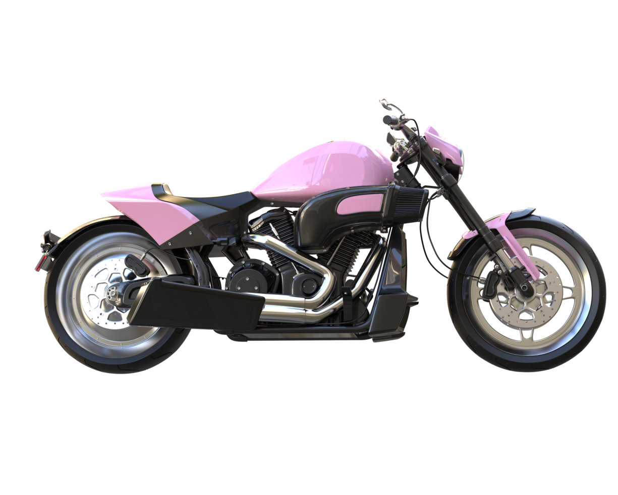 Motorcycle isolated on transparent background. 3d rendering - illustration png
