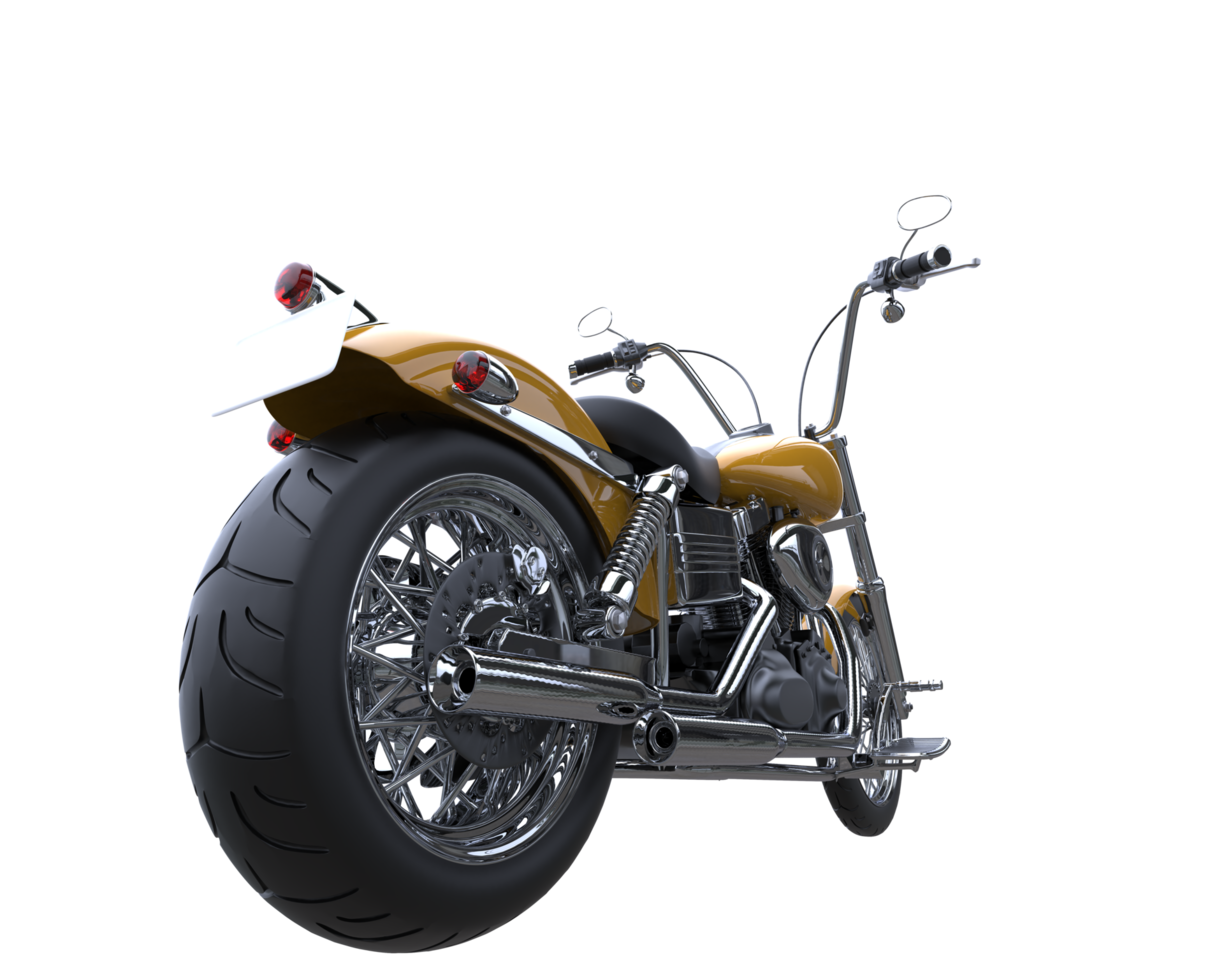 Motorcycle isolated on transparent background. 3d rendering - illustration png