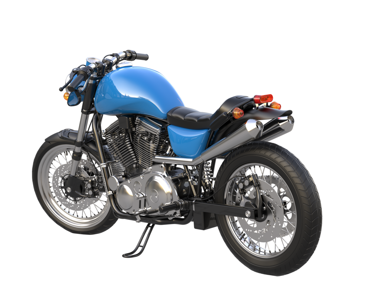 moto isolée sur fond transparent. rendu 3d - illustration png