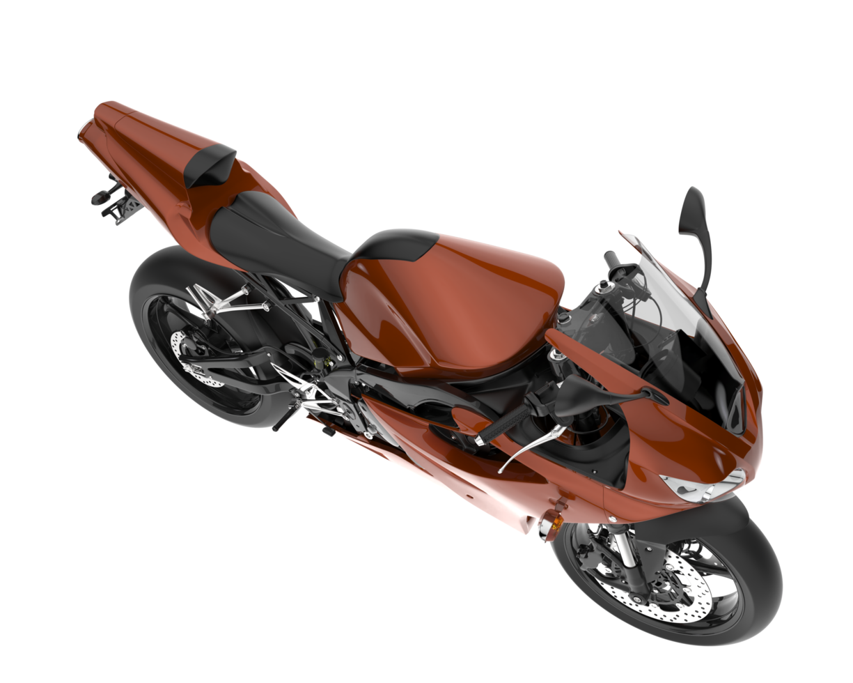 Motorcycle isolated on transparent background. 3d rendering - illustration png