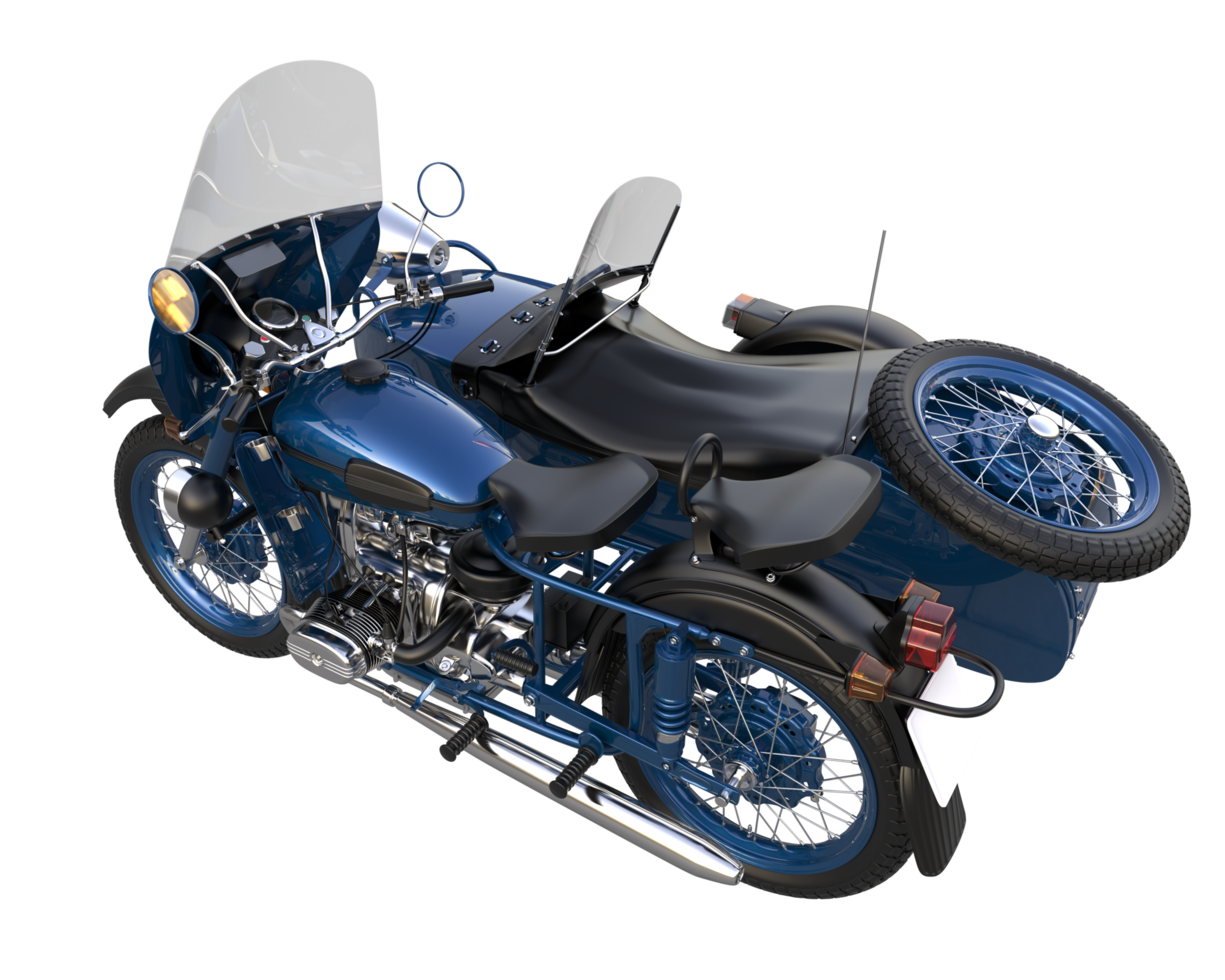 Motorcycle isolated on transparent background. 3d rendering - illustration png
