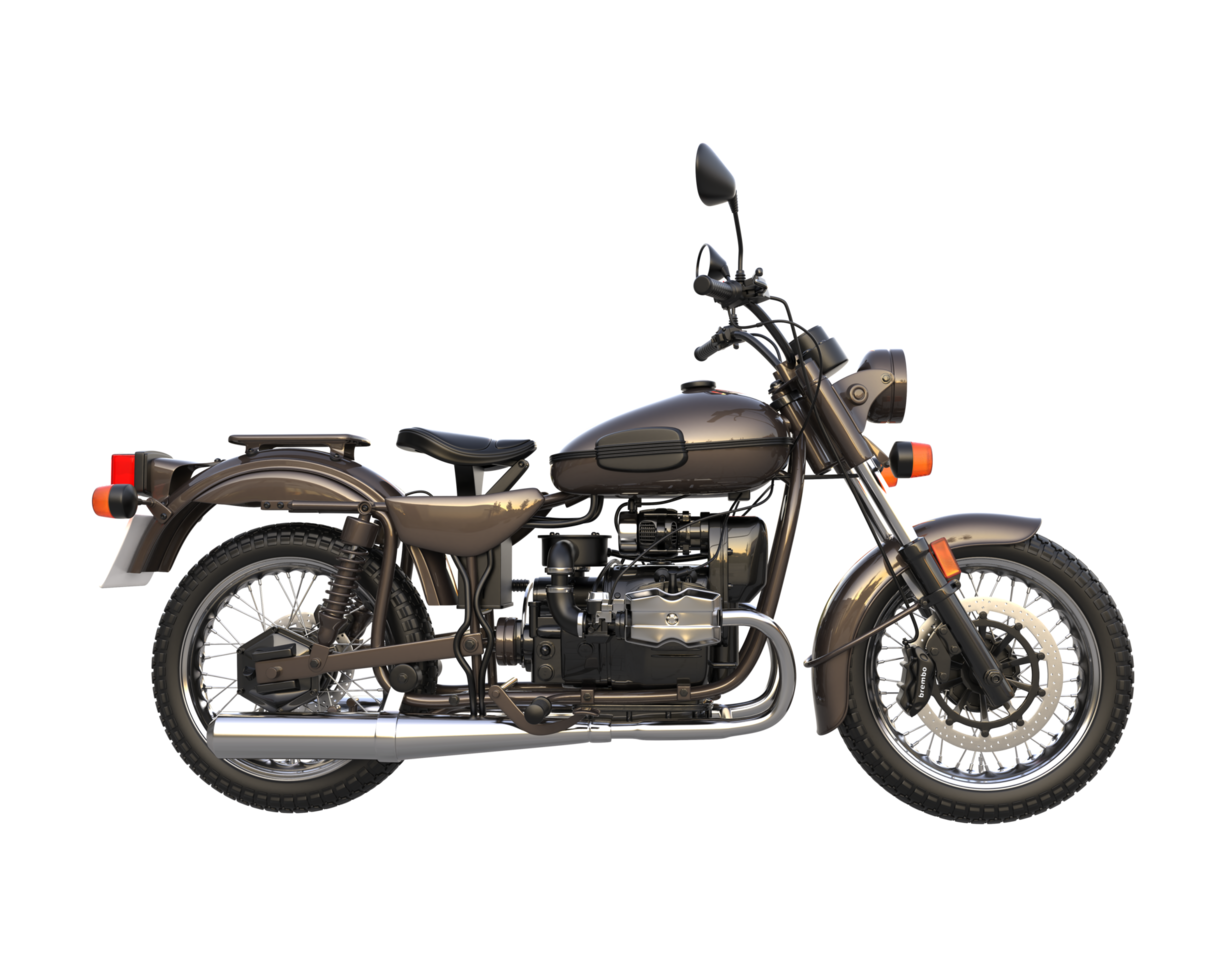 Motorcycle isolated on transparent background. 3d rendering - illustration png