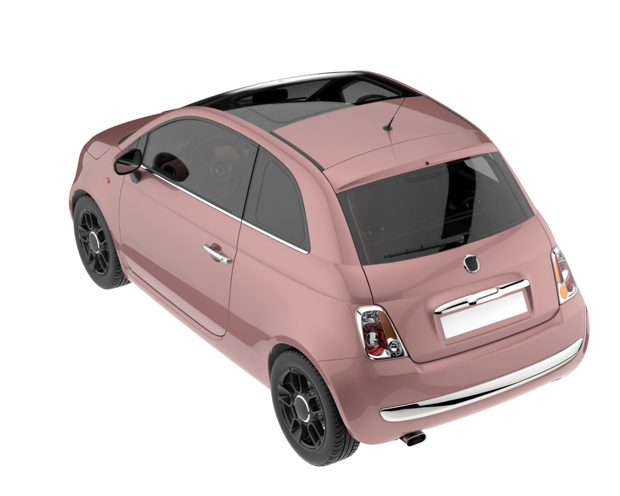 City car isolated on transparent background. 3d rendering - illustration png