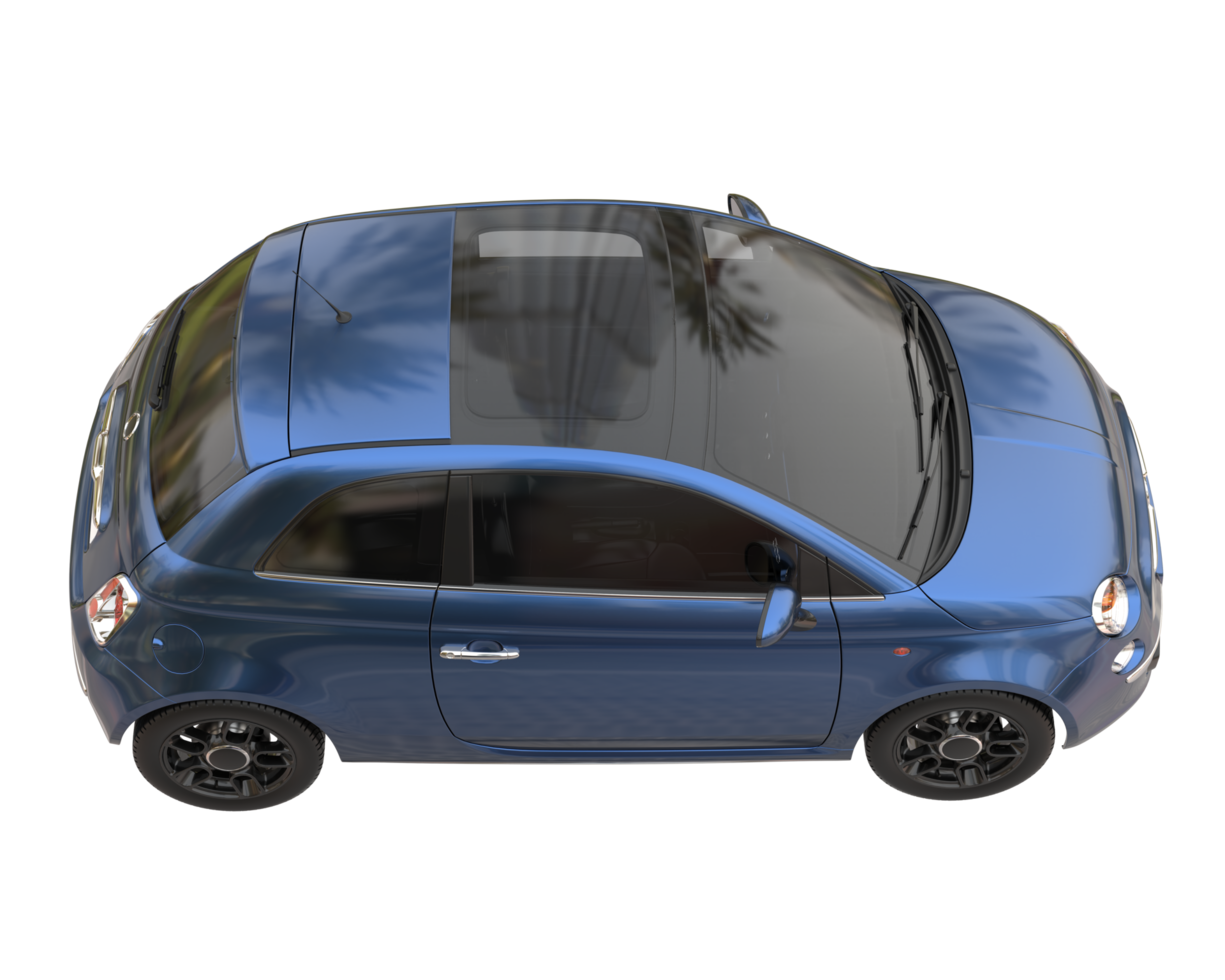 City car isolated on transparent background. 3d rendering - illustration png