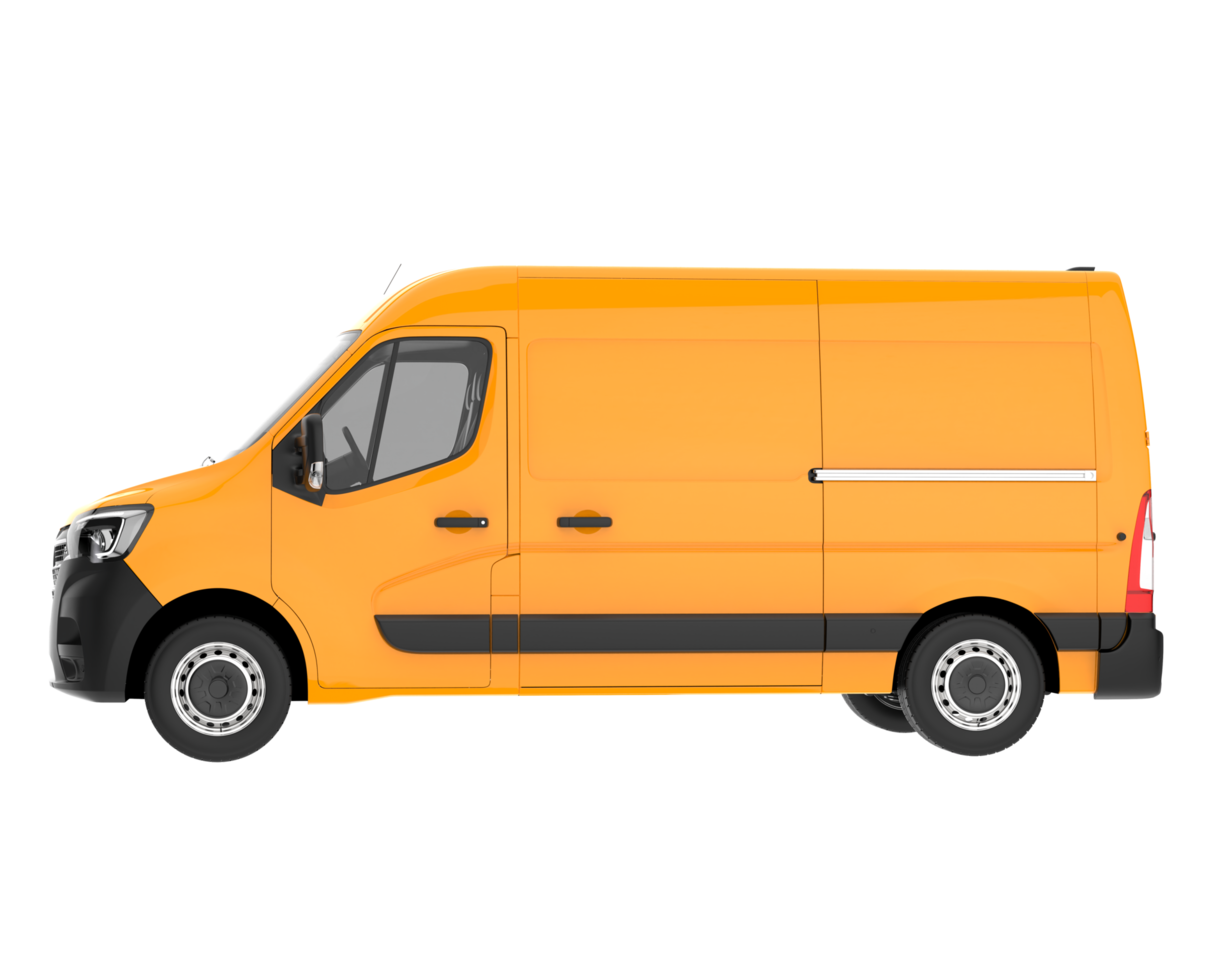 Cargo van isolated on transparent background. 3d rendering - illustration png