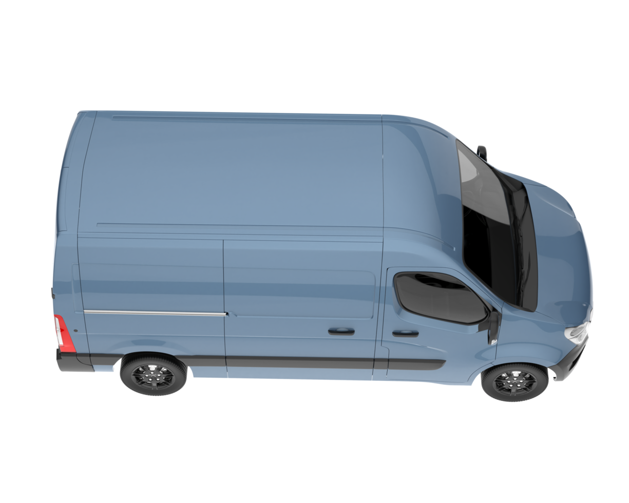 Cargo van isolated on transparent background. 3d rendering - illustration png