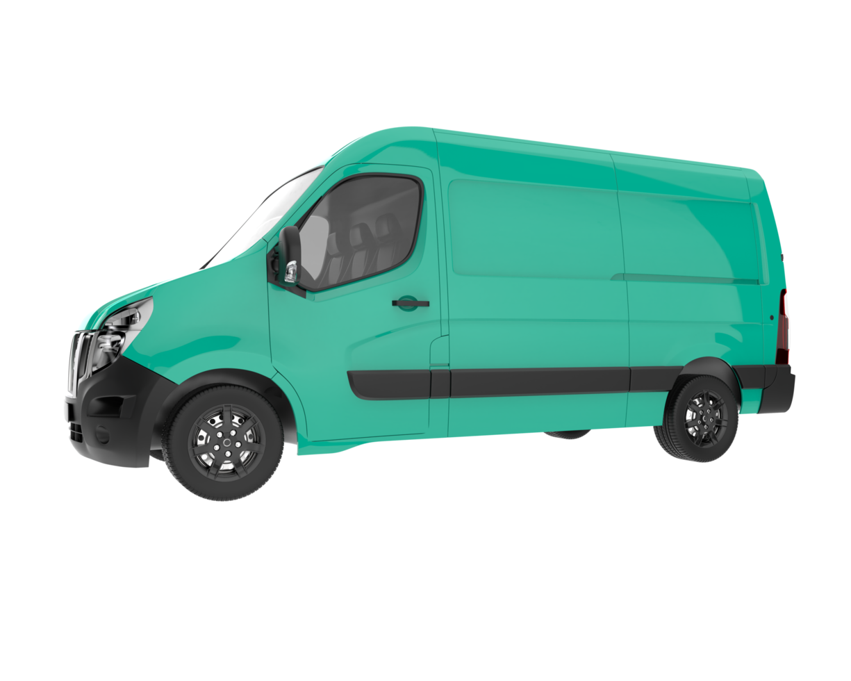 Cargo van isolated on transparent background. 3d rendering - illustration png