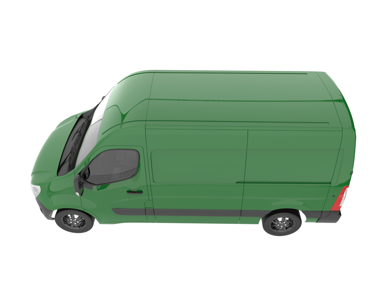 Cargo van isolated on transparent background. 3d rendering - illustration png