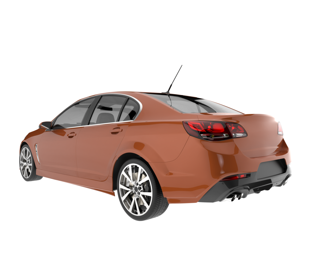 Modern car isolated on transparent background. 3d rendering - illustration png