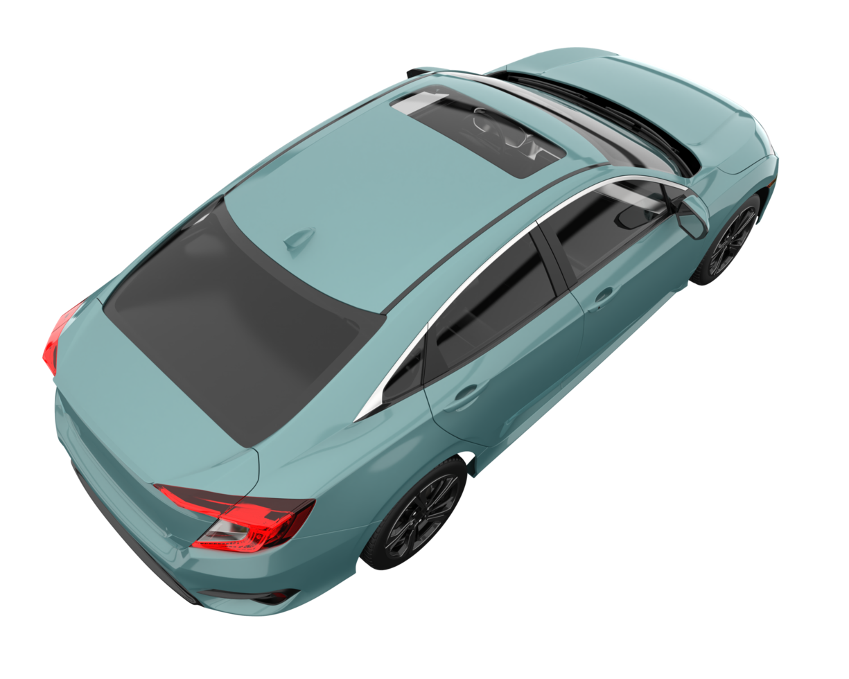 Modern car isolated on transparent background. 3d rendering - illustration png
