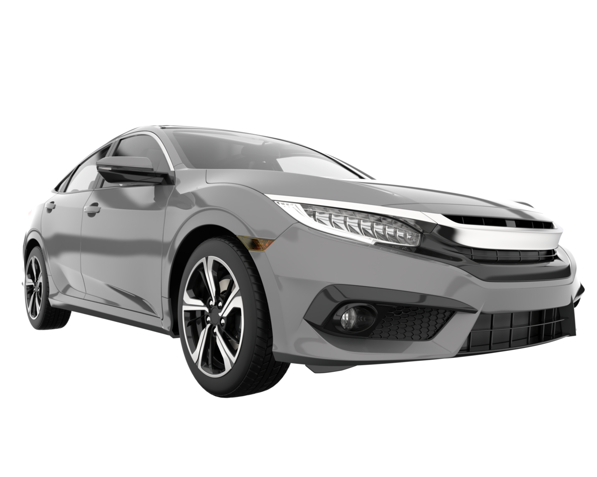 Modern car isolated on transparent background. 3d rendering - illustration png