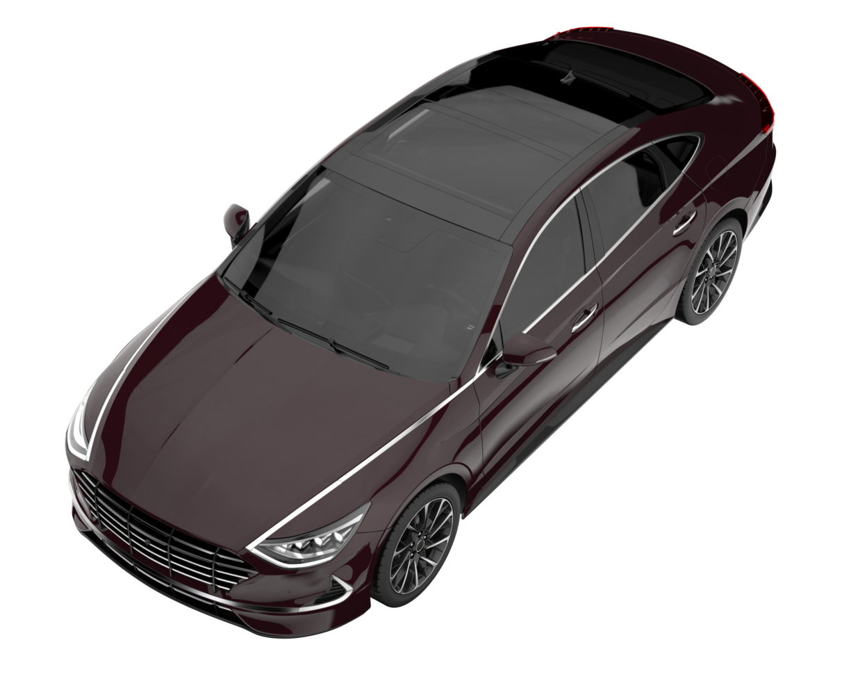 Modern car isolated on transparent background. 3d rendering - illustration png