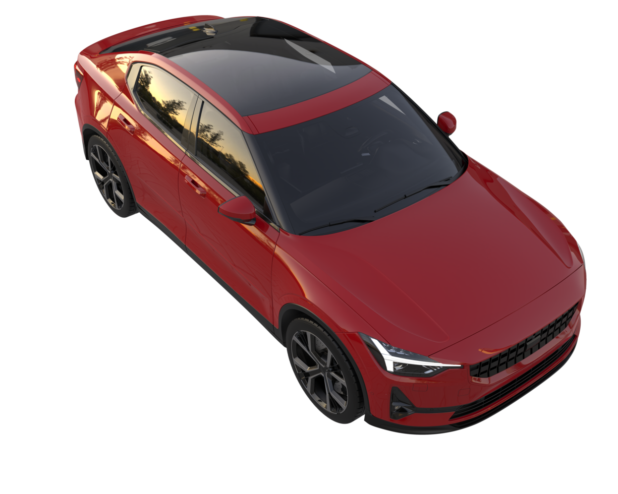 Modern car isolated on transparent background. 3d rendering - illustration png