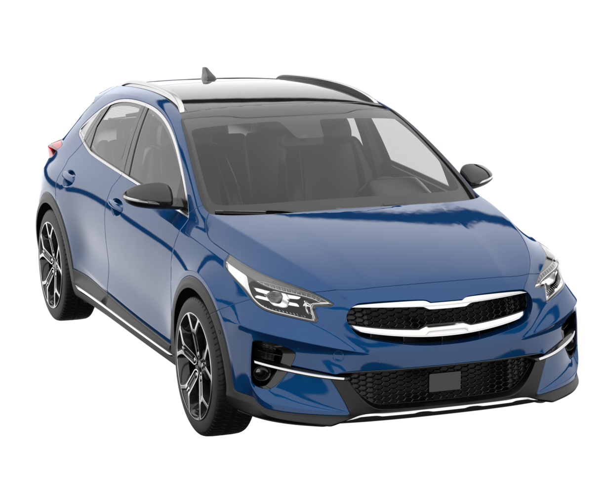 Modern car isolated on transparent background. 3d rendering - illustration png