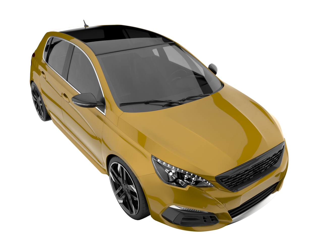 Modern car isolated on transparent background. 3d rendering - illustration png