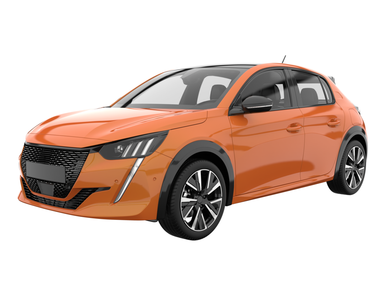 Modern car isolated on transparent background. 3d rendering - illustration png