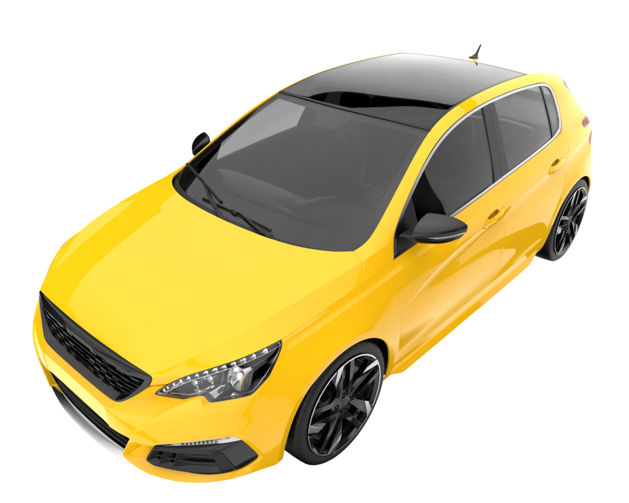 Modern car isolated on transparent background. 3d rendering - illustration png