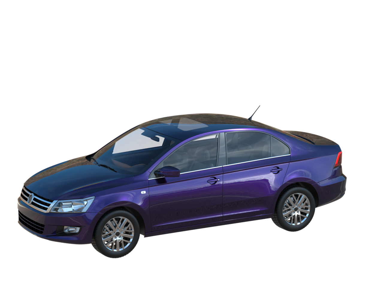 Modern car isolated on transparent background. 3d rendering - illustration png