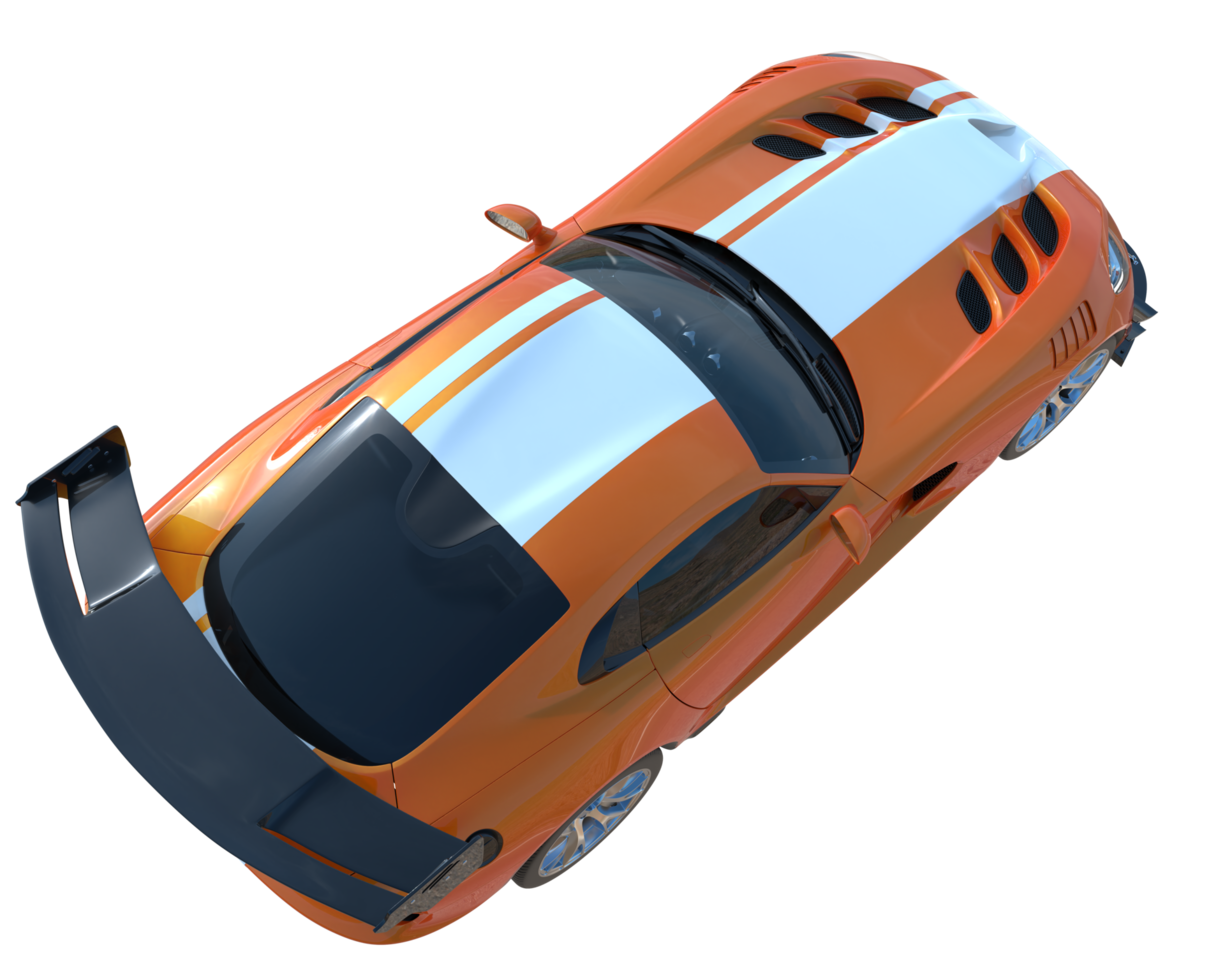 Muscle car isolated on transparent background. 3d rendering - illustration png