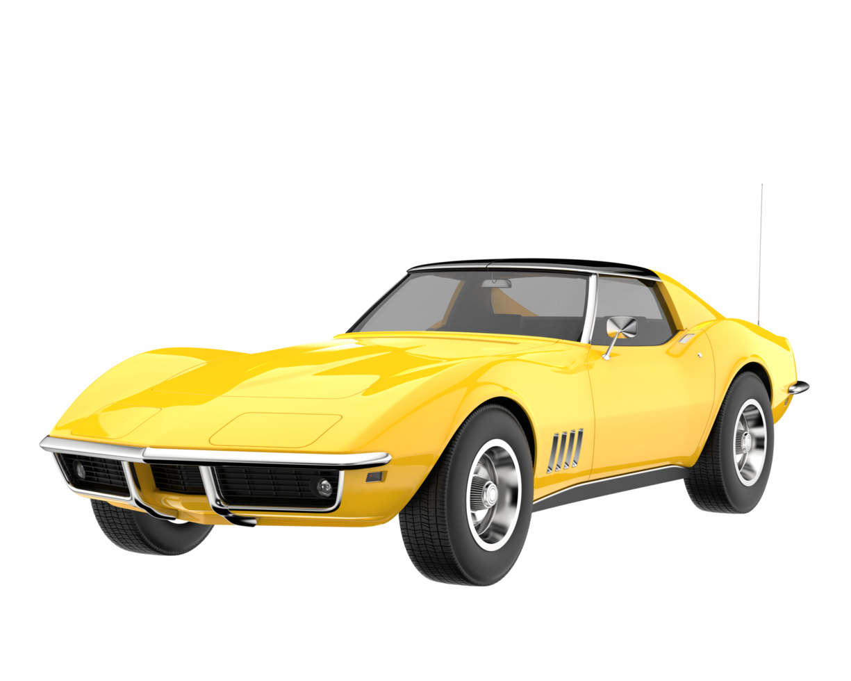 voiture de muscle isolée sur fond transparent. rendu 3d - illustration png