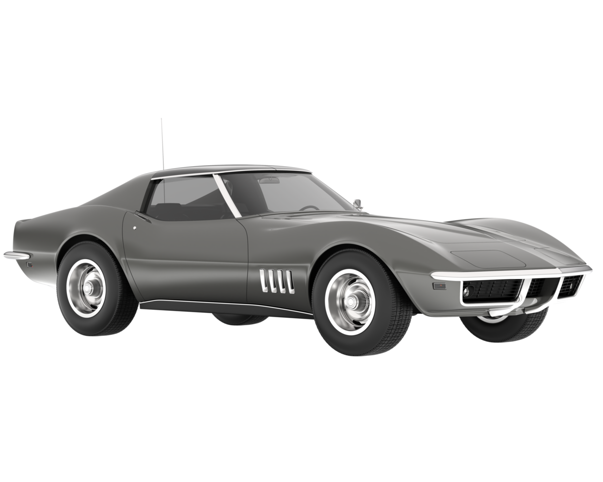 Muscle car isolated on transparent background. 3d rendering - illustration png
