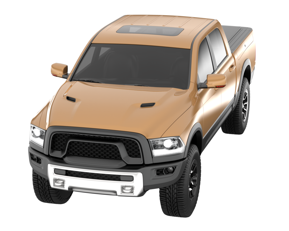 Pickup truck isolated on transparent background. 3d rendering - illustration png