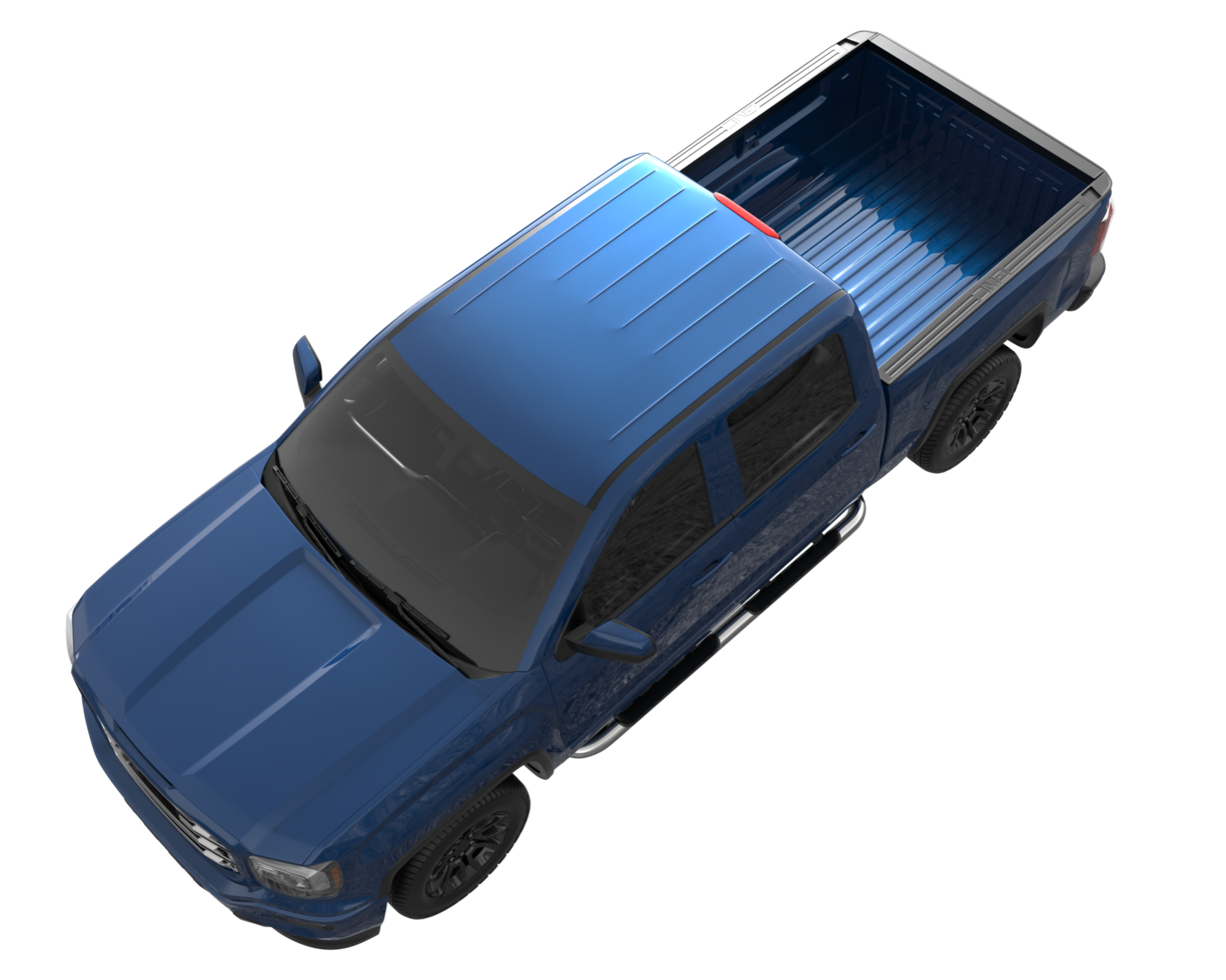 Pickup truck isolated on transparent background. 3d rendering - illustration png