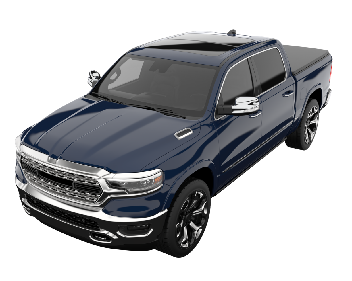 Pickup truck isolated on transparent background. 3d rendering - illustration png