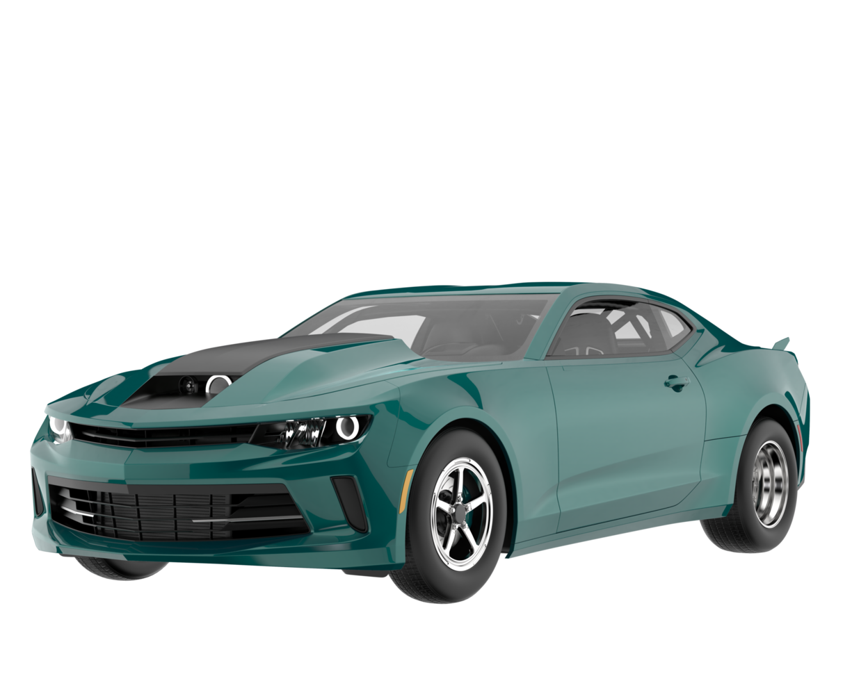 Race car isolated on transparent background. 3d rendering - illustration png