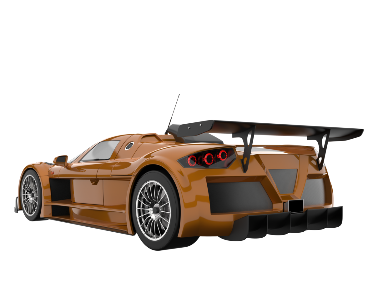 carro de corrida isolado em fundo transparente. renderização 3D - ilustração png